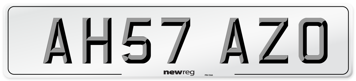 AH57 AZO Number Plate from New Reg